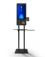 Máquina de Pago Autoservicio Vertical con Pantalla LCD, Lector de Tarjetas, Cámara y Soporte SDK para Bancos y Tiendas