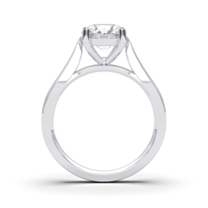 Anillo de compromiso de diamante de corte redondo cultivado en laboratorio de 1,50 quilates, 950 platino hecho a mano en anillos de diamantes - Product Image 4