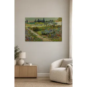 Impression sur toile Fida Van Gogh Jardin fleuri à Arles - Product Image 1