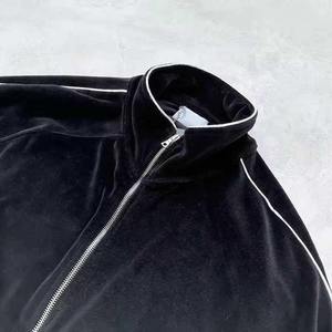 Último estilo de talla grande con logotipo personalizado, chándales para hombre, chándal de terciopelo, trajes para correr para hombre, conjunto de 2 piezas, chándal de terciopelo para hombre - Product Image 3