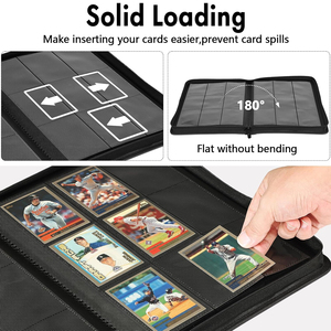 <span class=keywords><strong>Classeur</strong></span> Portable en Cuir PU pour <span class=keywords><strong>Cartes</strong></span> à Collectionner | Album Photo TCG de Baseball à 9 Poches avec Protège-<span class=keywords><strong>Cartes</strong></span> pour <span class=keywords><strong>Cartes</strong></span> de Sport et de Jeu - Product Image 2