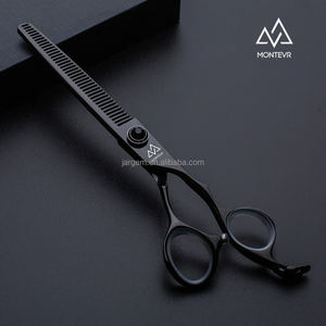 Set di forbici per toelettatura per animali domestici da 7 pollici con Design accattivante con rivestimento nero forbici per toelettatura per animali domestici professionali - Product Image 3