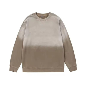 Nuevas sudaderas con hombros caídos para hombre con lavado ácido, ropa informal lisa en blanco, Sudaderas con cuello redondo liso en blanco de algodón 100% - Product Image 2