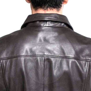Chaqueta de cuero transpirable para hombre, ecológica, cálida, de invierno, con cuello levantado y logotipo frontal, estilo informal, precio razonable - Product Image 6