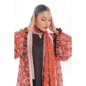 Traje de 3 Piezas para Mujer, Color Marrón, Sin Costuras, Material de Muselina Transpirable con Decoración de Borlas - Product Image 4