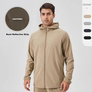 Automne hiver hommes sport Fitness veste nouvelle capuche coupe-vent avec fermeture éclair grande taille décontracté haut de course mince Style sportif - Product Image 1