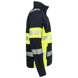 Ropa de trabajo de seguridad para hombres Chaqueta reflectante de seguridad de alta visibilidad Logotipo personalizado Ropa de trabajo al aire libre Chaquetas de hombre a prueba de viento de concha suave - Product Image 4