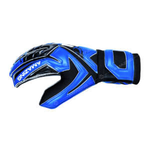 Guantes de portero de fútbol de primera calidad Agarre de látex alemán Corte plano Comodidad Tejido de nailon Característica Protección para los dedos - Product Image 3