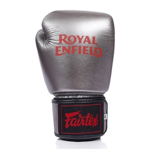 Guantes de Muay Thai y Kickboxing Fairtex, Nuevo Modelo Personalizado, Plateados, de Cuero Vacuno Genuino, con Correa Ajustable, para Sparring, Tipo Twins - Product Image 6