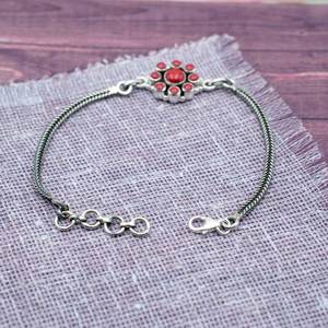 Handmade 925 Sterling Silver Natural Coral Gemstone Elegant Crystal <b>Bracelet</b> Bangles Girls Women Perfect Gift Item BR0042-GS - Product Image 3