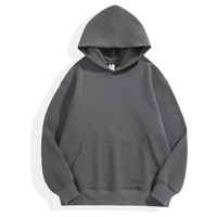 Sudadera con Capucha Extra Grande de Algodón 100% para Hombre, con Estampado en Relieve 3D, Estilo Casual Otoñal, Tejido Grueso de 320 GSM, Secado Rápido