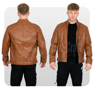 In Stock Custom Design <b>Men</b> <b>Leather</b> Winter <b>Jacket</b> New Style Waterproof <b>Men</b> <b>Leather</b> <b>Jacket</b> For Adult - Product Image 4