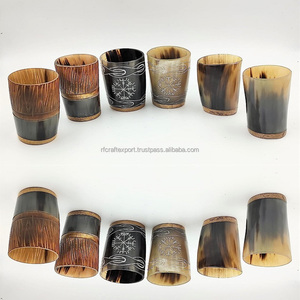 Corne de vache personnalisée Viking tasses corne à boire logo personnalisé Viking boire corne de boeuf de vache tasse de bière de l'Inde par RF Crafts - Product Image 6