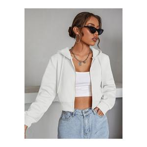 Felpa Cardigan in pile con cerniera corta