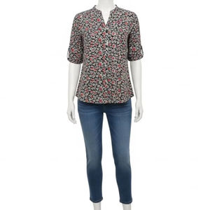 Chemise en polyester respirant à imprimé numérique, tissu léger et doux, haut décontracté, chemise imprimée élégante, vêtements de tous les jours, vêtements de mode - Product Image 1