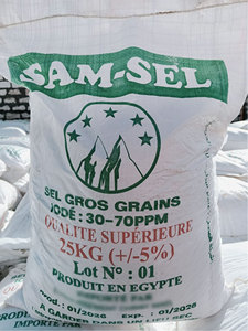 Sel de table de qualité alimentaire Sam Sel Premium |   Raffiné 25kg Grossier et en poudre |   Sel égyptien iodé de haute qualité 30/70 PPM - Product Image 2