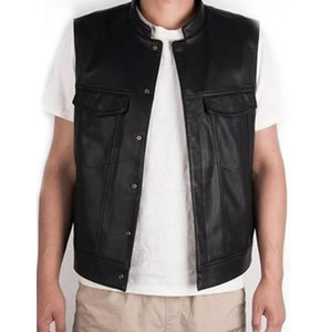 Fashion Wear Comfortable Breathable Winter <b>Warm</b> Men Leather Vest Wholesale Price Unique Design Men Leather Vest - Product Image 2