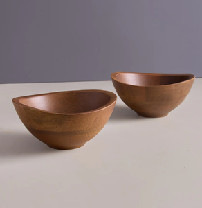 Cuenco de madera de mango de mesa sostenible, cuenco para servir ensaladas de madera Natural hecho a medida para uso doméstico en la cocina - Product Image 5