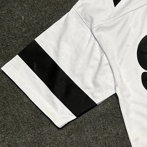 Camiseta de Fútbol Negra Personalizada con Nombre, Número y Uniforme de Equipo, Transpirable, de Malla, Antibacteriana, Deportiva, para Mujer - Product Image 3