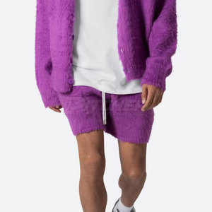 Short en tricot de laine décontracté pour hommes à la mode avec cordon de serrage coupe confortable séchage rapide écologique pour la mode intérieure et extérieure - Product Image 2