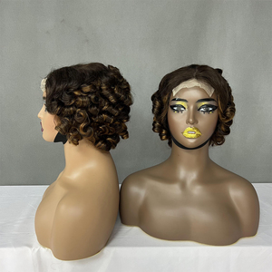 Popular Item 4x4 Lace Frontal 8 Inch Spring Curl <b>Wig</b>, Short <b>Bob</b> <b>Wigs</b>, Human Hair <b>Wigs</b>, Stylish Daily Wear Hairpiece - Product Image 3