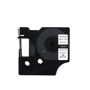Cartucho de cinta de etiquetas Compatible con Tatrix 9mm negro sobre blanco 18053 para <span class=keywords><strong>etiquetadora</strong></span> portátil <span class=keywords><strong>DYMO</strong></span> PL200 RhinoPRO 4200/5200/6000 - Product Image 1