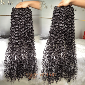 Paquetes de cabello liso rizado de color natural más vendidos, extensiones de cabello humano alineado con cutícula virgen 100% cabello vietnamita crudo - Product Image 5