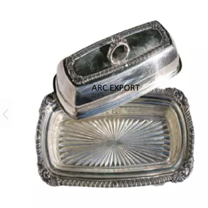 Ustensiles de cuisine en laiton couleur or de qualité supérieure plats à beurre design élégant décoration hôtel et café plat à beurre en première vente - Product Image 6