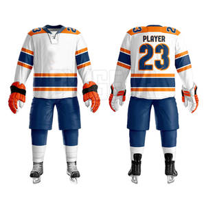 Conjunto de uniforme de hockey sobre hielo ligero y elástico para hombres diseñado para deportes de clima frío con tela transpirable para mayor comodidad - Product Image 1