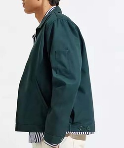 Chaqueta de Trabajo de Mezclilla Lavada Vintage, Estilo Bomber, con Cremallera Completa, Bordada y de Diseño Personalizado para Hombre - Product Image 5