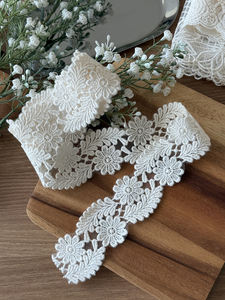 Encaje de tul coreano floral de 4 cm con ribete de encaje de algodón bordado, ancho, para decoración de bodas DIY, reciclaje y decoración del hogar, 1.57 pulgadas - Product Image 6