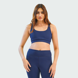 ชุดสูทสำหรับเล่นโยคะฟิตเนสเลกกิ้งลายสีพื้นชุดเสื้อผ้าสำหรับเล่นกีฬารัดรูปคุณภาพสูงของผู้หญิง - Product Image 4