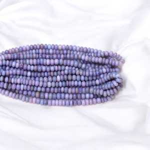 Perles Rondelle lisses d'opale de bonbon bleu 7mm à 10mm brin de pierres précieuses en vrac pour la fabrication de bijoux en vrac approvisionnement en gros Inde - Product Image 6