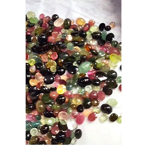 Voir l'offre 549 Pcs de Naturel Multi Tourmaline 5x3mm 6x4 7x5mm Ovale rond Cabochon 280 Cts Lot Iroc Ventes Haute Qualité turmuline cabine - Product Image 2