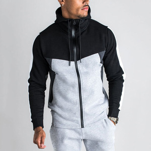 Ensemble de survêtement pour homme en polyester/coton de haute qualité, logo personnalisé, dernier design à blocs de couleur, respirant, antibactérien, jogging, taille plus - Product Image 3