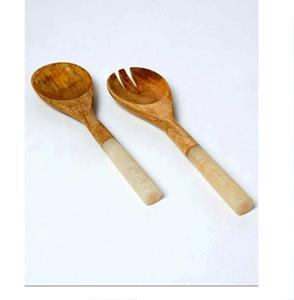 Serveurs à salade en résine indienne faits à la main, lot de 2, ensemble d'outils à salade de qualité supérieure à prix d'usine - Product Image 1