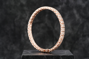 Luxury Unisex Baguettes and Rounds Square Moissanite Diamond Studded <b>Bracelets</b> for Hip Hop Fashion for Party or Gift - Product Image 3