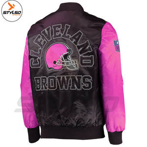 Veste universitaire en satin sur mesure pour l'hiver Veste universitaire en baseball en satin fabriquée à la main au Pakistan - Product Image 6