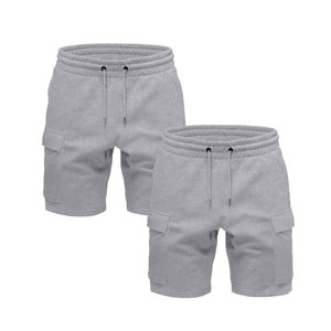 Short de sport décontracté en molleton de coton respirant Logo personnalisé Conception à cordon de serrage uni surdimensionné de bonne qualité - Product Image 3