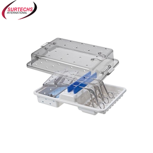 SURTECHS Kits d'instruments orthopédiques certifiés CE de qualité allemande Source d'alimentation manuelle CONTENEUR D'INSTRUMENTS D'ARTHROSCOPIE - Product Image 1