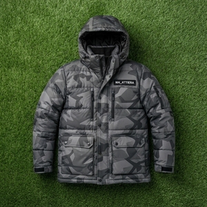 <b>Men</b> <b>Padded</b> <b>Jacket</b> <b>Hooded</b> Quilted Warm Multi Pocket Zip Up Winter Outdoor <b>Jacket</b> OEM ODM Wholesale - Product Image 5