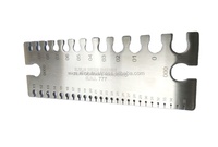Jauge de fil d'or, outil de mesure rectangulaire métallique AWG fil SWG testeur d'humidité règle de diamètre