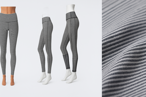 Striped Sweat Wicking Yoga <b>Leggings</b> Polyester Spandex Breathable High Waist Gym Fitness Tights <b>Women</b> Sportswear Wholesale - Product Image 5