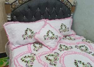 ชุดผ้าปูที่นอนผ้าฝ้ายลายนูนลายดอกไม้ทำด้วยมือชุดเครื่องนอน600TC เป็นมิตรกับสิ่งแวดล้อมสำหรับงานแต่งงาน - Product Image 4