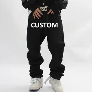 Pantalons en denim extensible avec logo personnalisé, streetwear de haute qualité, pantalon pour hommes, taille plus, jeans pour hommes - Product Image 3