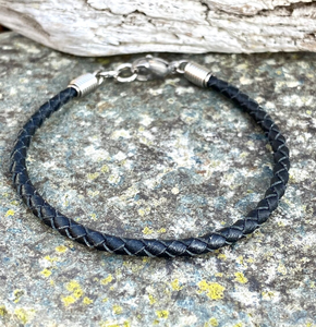 Genuine Leather Cord Bracelet, Leather Cord Bracelets <b>Men</b>, Natural Leather Cord Bracelet Nautical Rope Bracelet, Surfer Bracelet - Product Image 2
