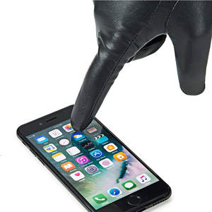 Guantes de cuero con pantalla táctil de moda Guantes de cuero a prueba de viento de Invierno para mujer Logotipo personalizado - Product Image 4