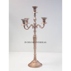 เชิงเทียนเคลือบผงทองจากนักออกแบบมาตรฐานเรียบง่ายทำจากโลหะตกแต่งงานแต่งงาน - Product Image 1