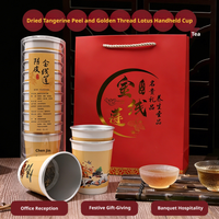 Thé aux herbes Golden Thread Lotus - Tasses à thé jetables (10 tasses/contenant 50g/tasse) à préparer avec de l'eau bouillante, durée de conservation 1 an