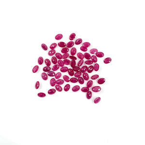 Rubis naturel du Mozambique, ovales calibrés, non traités, 3x5mm, 6x4mm, en forme de coussin, poli, traité thermiquement, rouge rose - Product Image 4